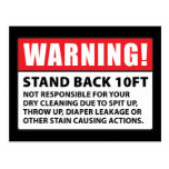 Warning: Not Responsible for Dry Cleaning Postcard
