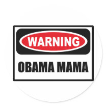 Warning OBAMA MAMA Sticker
