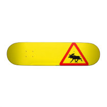 Warning of moose skate board decks