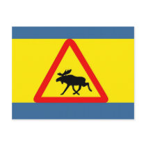 Warning of the moose postcards