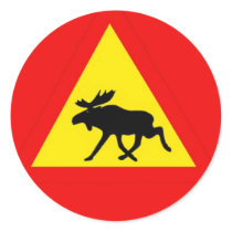Warning of the moose stickers
