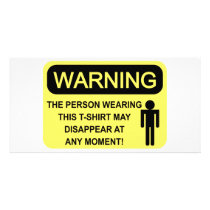 WARNING PERSONALIZED PHOTO CARD