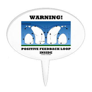 loop feedback positive psychology clouds cake topper warning inside