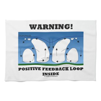 Warning! Positive Feedback Loop Inside Clouds Kitchen Towel