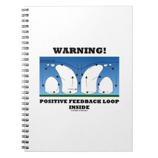 Warning! Positive Feedback Loop Inside Clouds Spiral Note Books