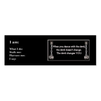 Warning Profile Card business cards