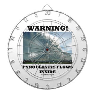 Warning! Pyroclastic Flows Inside (Volcano) Dartboard With Darts