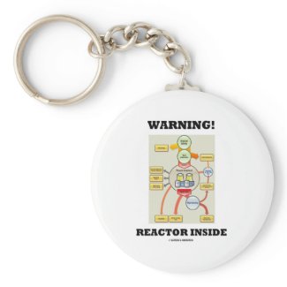 Warning! Reactor Inside (Nuclear Power Reactor) keychain