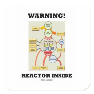 Warning! Reactor Inside (Nuclear Power Reactor) sticker