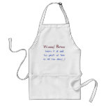 Warning: Retiree aprons