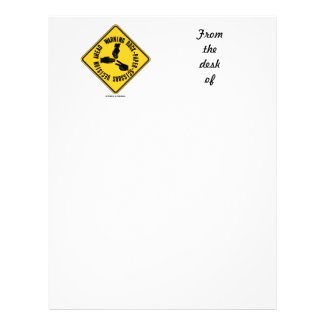 Warning Rock-Paper-Scissors Decision Ahead Sign Personalized Letterhead