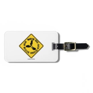 Warning Rock-Paper-Scissors Decision Ahead Sign Tag For Luggage