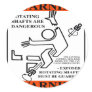 WARNING! ROTATING SHAFTS ARE DANGEROUS ROUND STICKERS