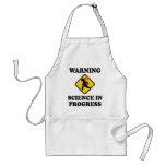Warning Science In Progress aprons