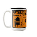Warning! Science In Progress© Coffee Mug (Rocket) by dwaterfield Warning! Science In Progress© Coffee Mug (Rocket)