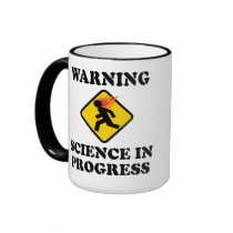 Warning Science In Progress Mug