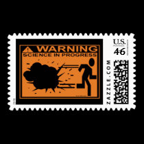 WARNING:SCIENCE IN PROGRESS postage
