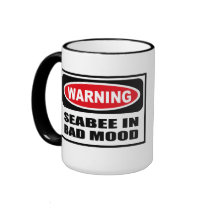 Warning SEABEE IN BAD MOOD Mug by warningsignshirts Warning SEABEE IN BAD MOOD Mug