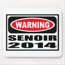 Warning SENOIR 2014 Mousepad by warningsignshirts Warning SENOIR 2014 Mousepad
