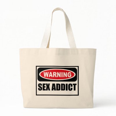 Warning SEX ADDICT Bag by warningsignshirts