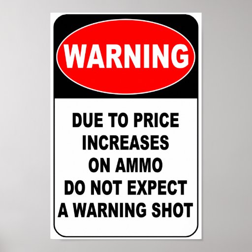 Warning Shot Poster Zazzle
