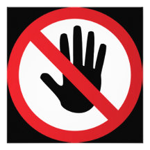 Warning sign custom invitation