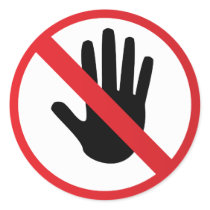Warning sign stickers