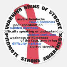 Warning Signs of Stroke Stickers