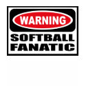 Warning SOFTBALL FANATIC Women's Dark T-Shirt