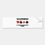Warning! Strong Defender Inside (Card Suits) Bumper Stickers