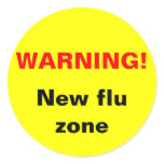 Warning! Swine flu zone Sticker