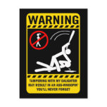 Warning: Tampering with my Daughter... Postcard