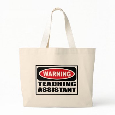 Warning TEACHING ASSISTANT Bag by warningsignshirts
