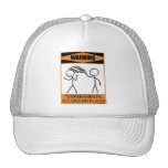 Warning Temperamental Accordion Player Mesh Hats