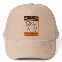 Warning Temperamental Clarinetist hats