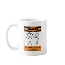 Warning Temperamental Clarinetist Coffee Mugs