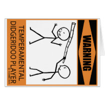 Warning Temperamental Didgeridoo Player cards