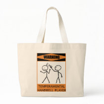 Warning Temperamental Handbell Player Tote Bag