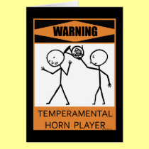 Warning! Temperamental Horn Player cards