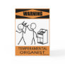 Warning Temperamental Organist Card Warning Temperamental Organist Card