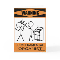 Warning Temperamental Organist cards
