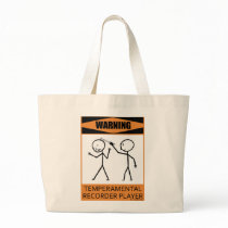 Warning Temperamental Recorder Player Bags