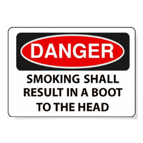 Warning to smokers print