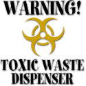 Warning! Toxic Waste Dispenser Dog Shirt petshirt