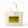 Warning Twirls Fire Batons Canvas Bags