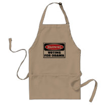 Warning VOTING FOR OBAMA Apron