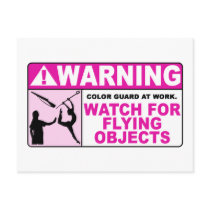 WARNING Watch For Flying Objects! postcards by missyoulovexo WARNING Watch For Flying Objects! postcards