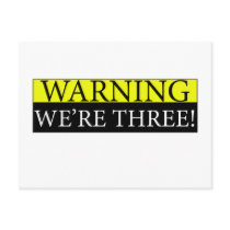 Warning weÃƒâ€¢re three Postcard