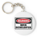 Warning WEB DEVELOPER Key Chain