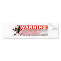Warning-White bumper stickers by humorous Warning-White bumper stickers